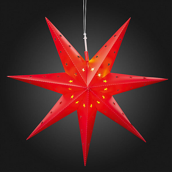 HELLUM LED-Outdoor-Stern rot Durchm.60cm LED ww 577778